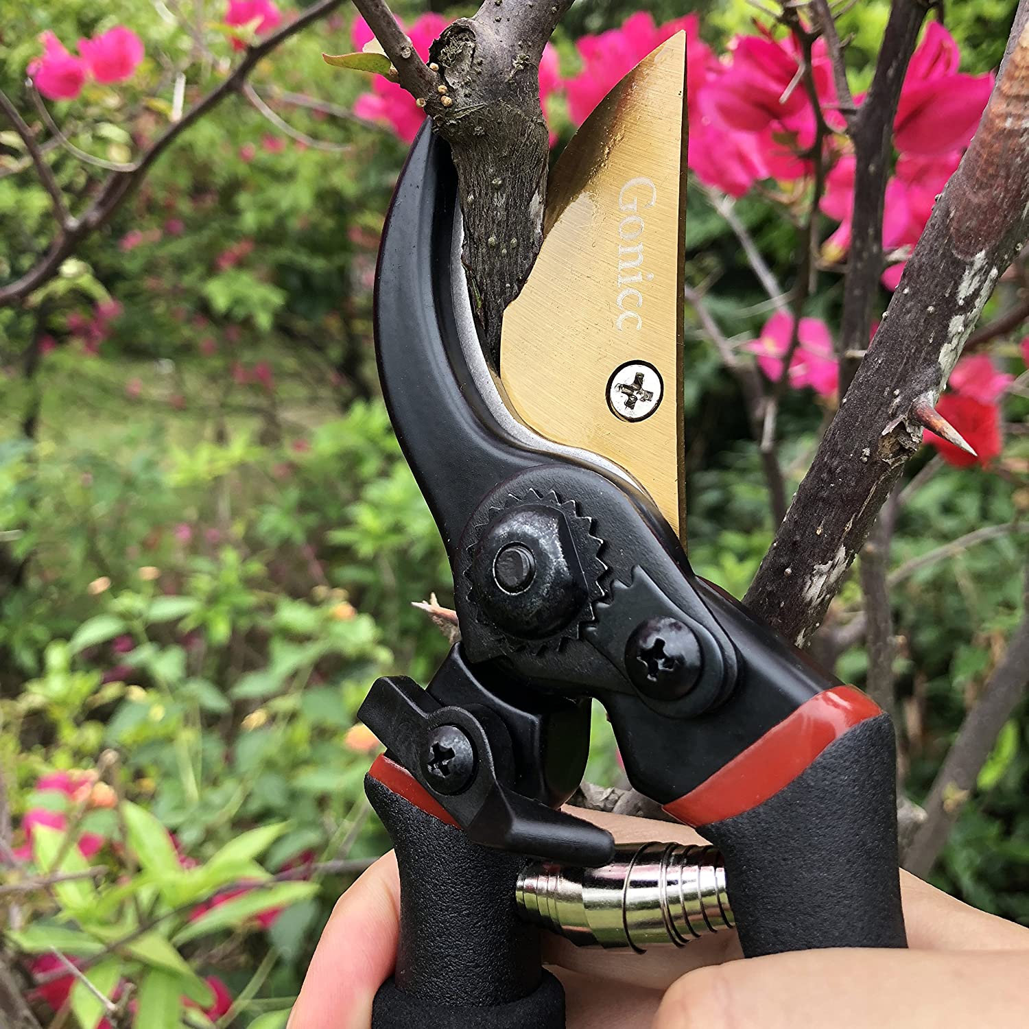 Gonicc 8" Professional Premium Titanium Bypass Pruning Shears Garden & Patio - DailySale