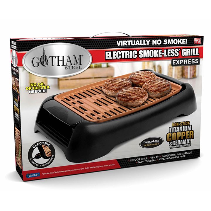 Gotham Steel Electric Smokeless Grill Express Kitchen Essentials - DailySale