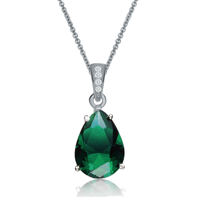 Green Pear Drop Necklace Necklaces - DailySale