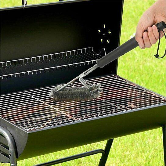 Grill Brush Stainless Steel Scrubber BBQ Cleaning Tool Garden & Patio - DailySale