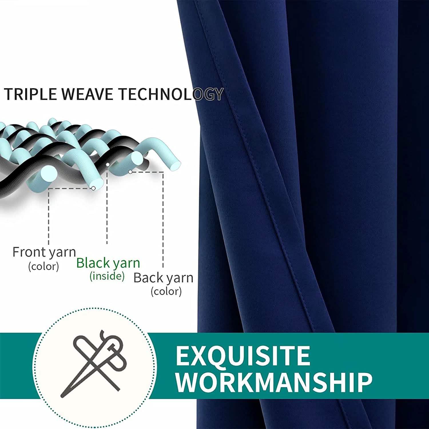 Grommet Top Room Darkening Blackout Curtain Panels Furniture & Decor - DailySale