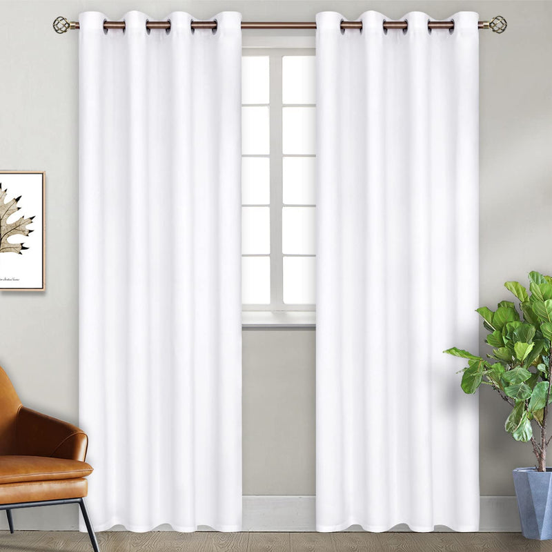 Grommet Top Room Darkening Blackout Curtain Panels Furniture & Decor White 1-Pack - DailySale