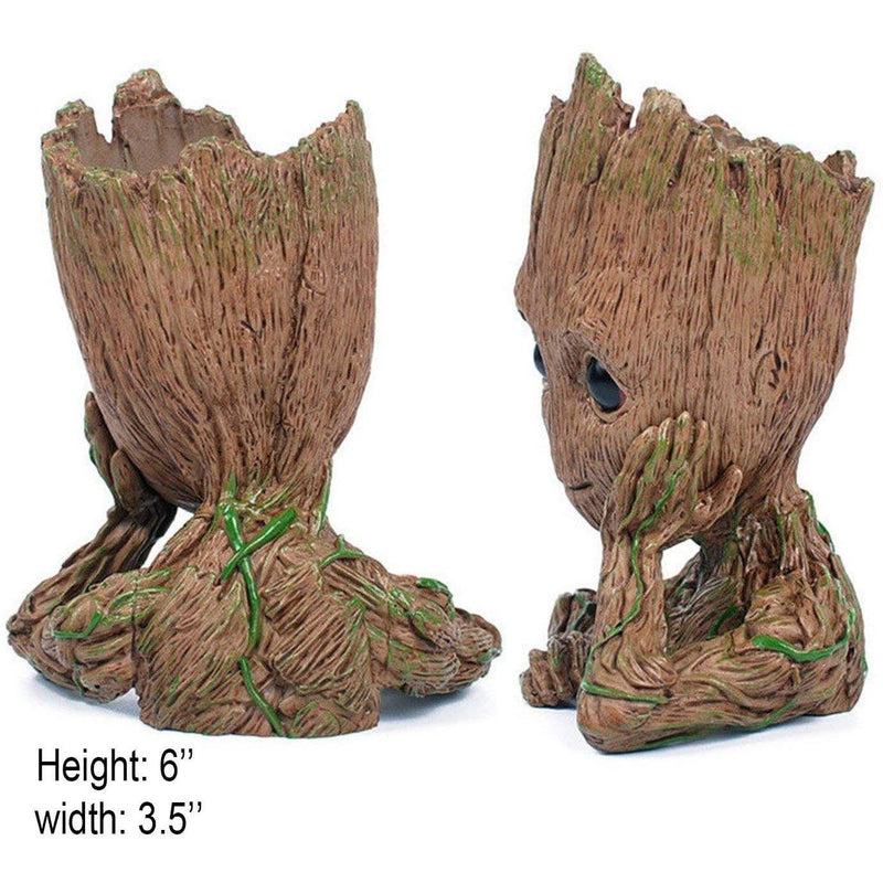Groot Pen Pot Tree Man Pens Holder or Flower Pot with Drainage Hole Everything Else - DailySale