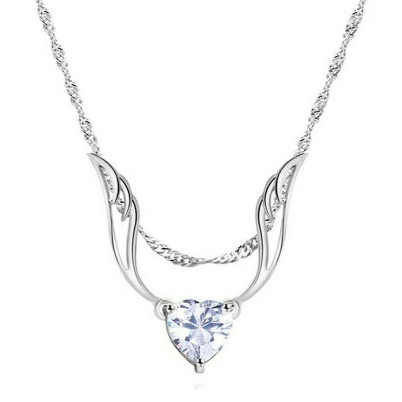Guardian Angel Wing Necklace Made with Swarovski Crystal Jewelry - DailySale