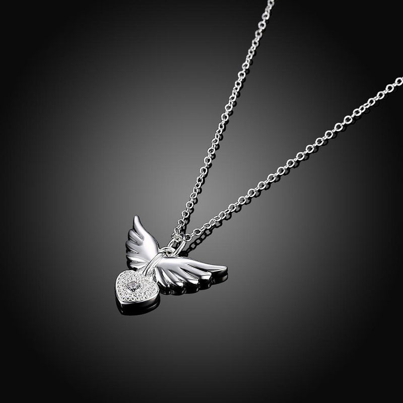Guradian Angel Necklace in 18K White Gold Plated Necklaces - DailySale