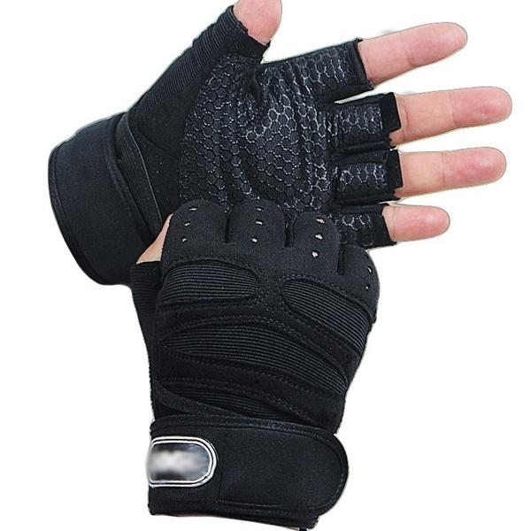 Gym Fitness Gloves Anti-Skid Weight Lifting for Sport Fitness Black M - DailySale