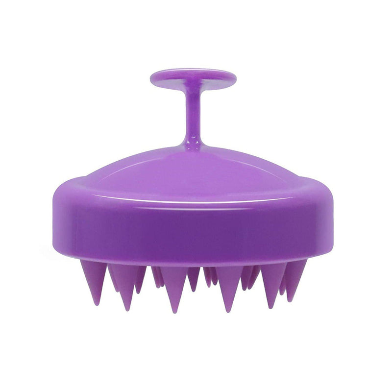 Hair Shampoo Brush with Soft Silicone Scalp Massager Beauty & Personal Care Purple - DailySale