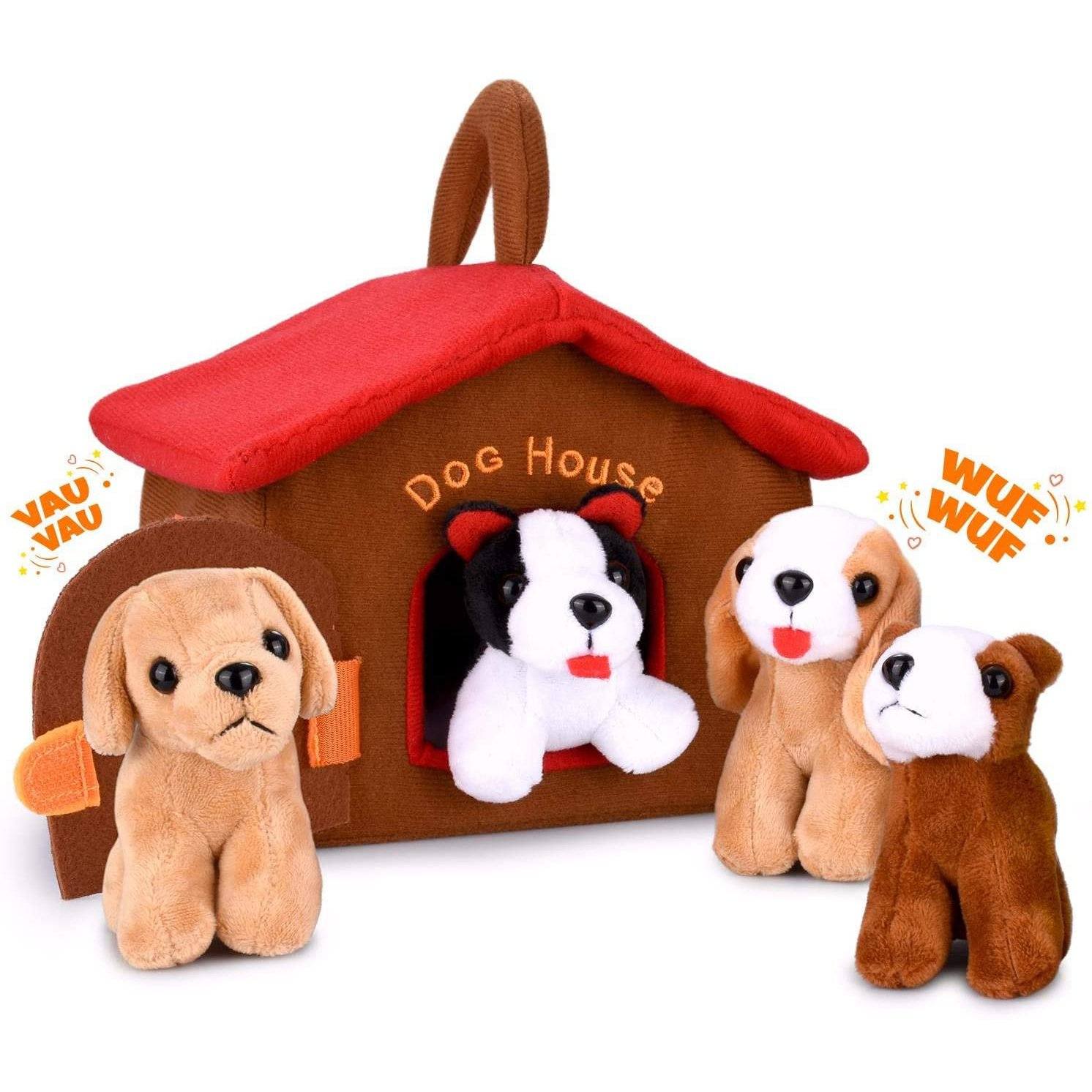 Hakol Dog House With Puppies Toy Set Toys & Games - DailySale