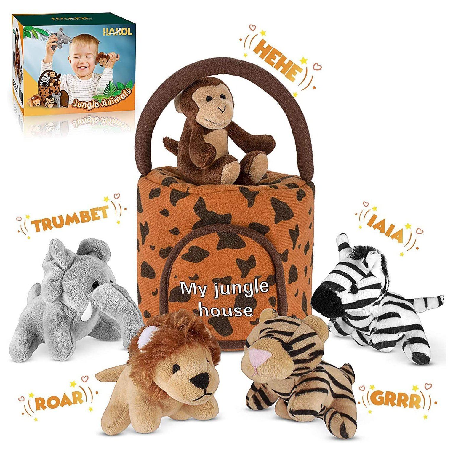 HAKOL Jungle Friends Talking Plushie Set Toys & Games - DailySale