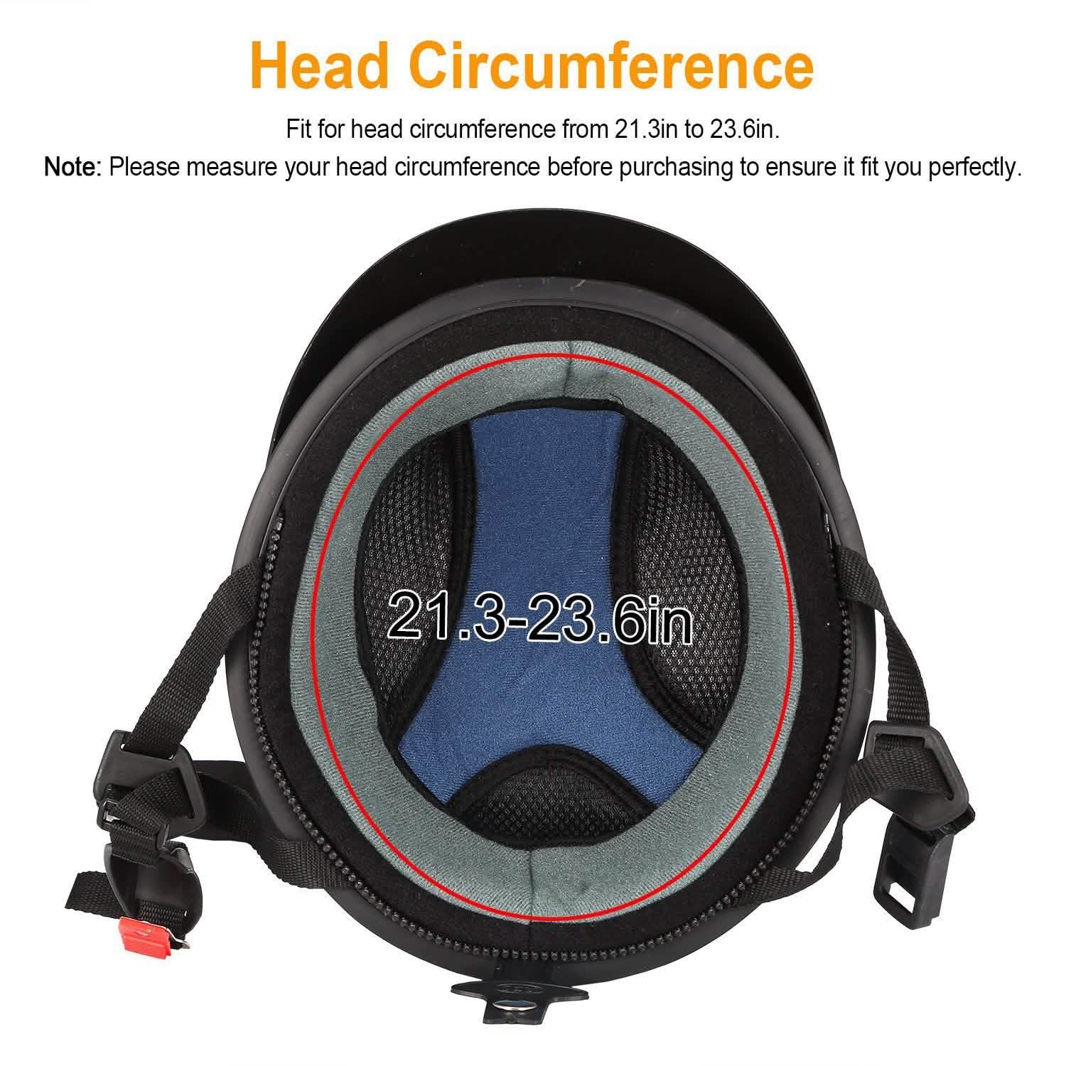 Half Motorcycle Helmet with Pilot Goggles Sports & Outdoors - DailySale