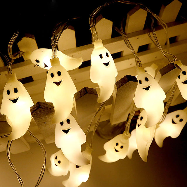 Halloween Cute Ghost LED String Lights Upholstery Lights