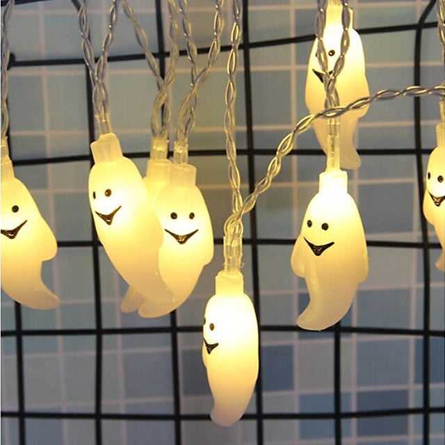 Halloween Cute Ghost LED String Lights Upholstery Lights