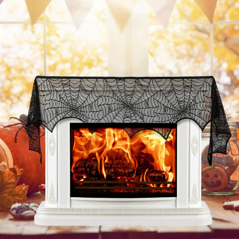 Halloween Decoration Black Lace Spiderweb Furniture & Decor - DailySale