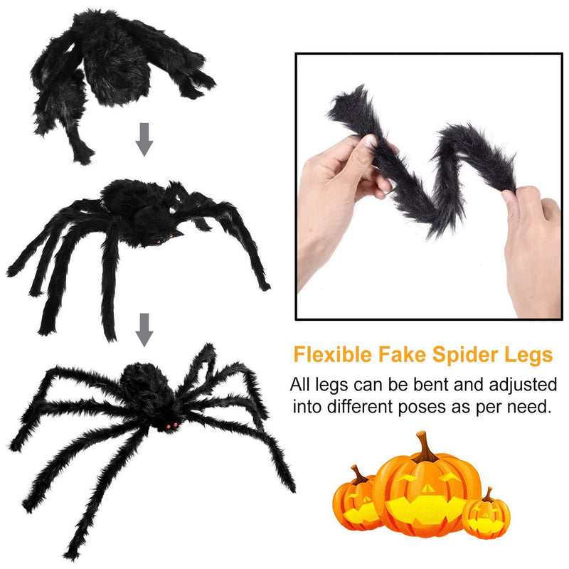 Halloween Decorations Spider 49" with 126" Tarantula Mega Spider Web Furniture & Decor - DailySale