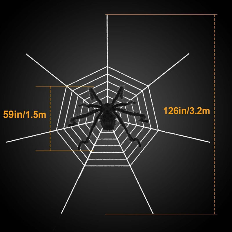 Halloween Decorations Spider Outdoor Stretch Cobweb Furniture & Decor - DailySale