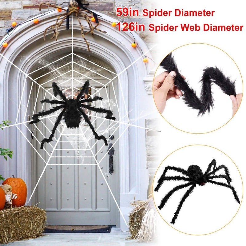 Halloween Decorations Spider Outdoor Stretch Cobweb Furniture & Decor - DailySale