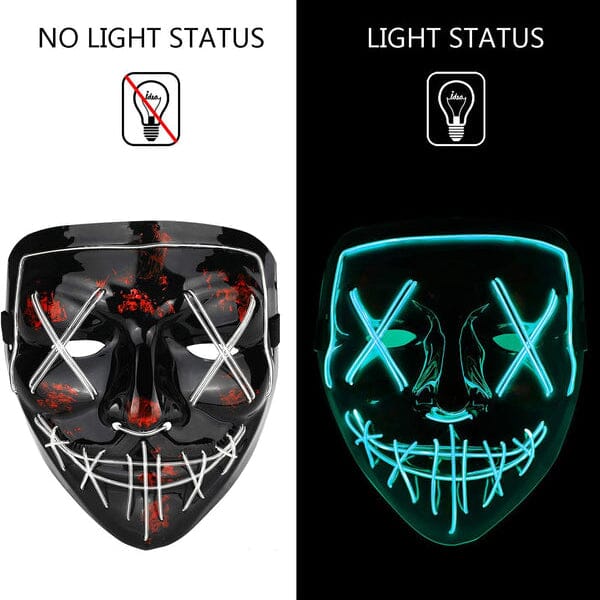 Halloween Mask LED, Light up Mask for Festival Cosplay Holiday Decor & Apparel - DailySale