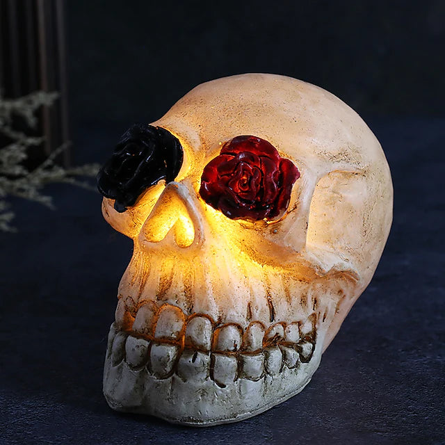 Halloween Resin Skull LED Night Light Decorative Light Holiday Decor & Apparel B - DailySale