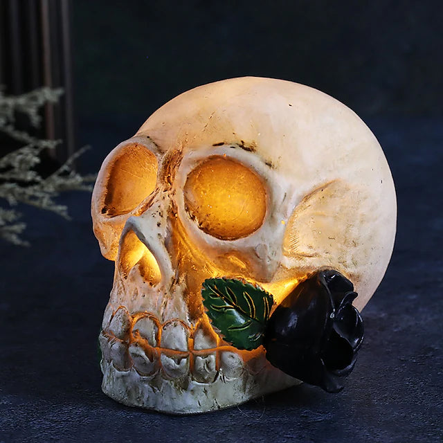Halloween Resin Skull LED Night Light Decorative Light Holiday Decor & Apparel C - DailySale
