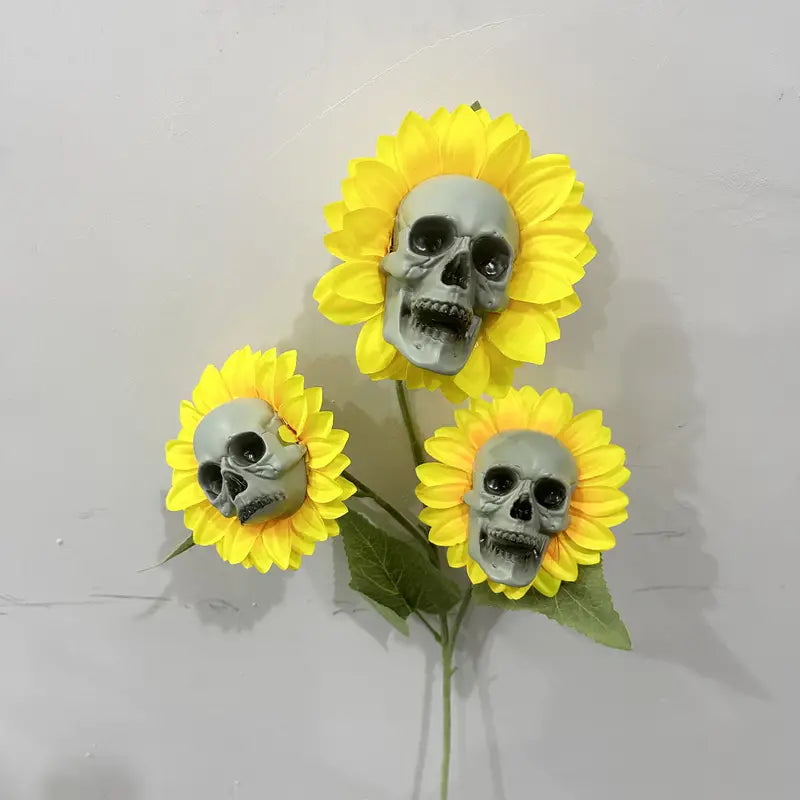 Halloween Sunflower Skull Head Garden Decoration Holiday Decor & Apparel 3 - DailySale