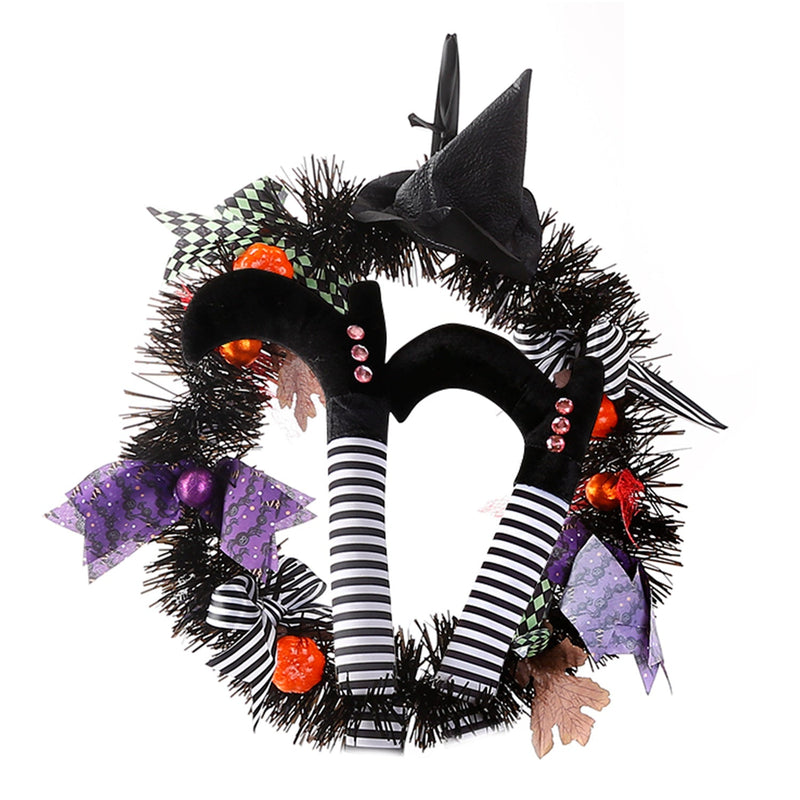 Halloween Witch Wreath Pumpkin Decorations Holiday Decor & Apparel - DailySale
