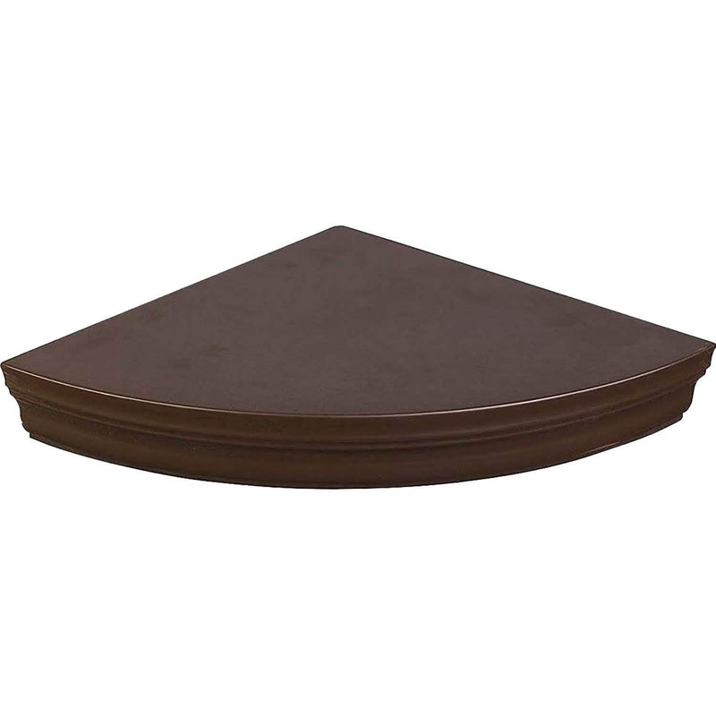 Halter Corner Floating Shelf – Space Saving Round Design with No Visible Support Closet & Storage Brown - DailySale