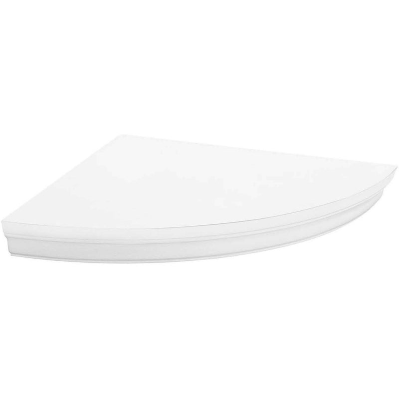 Halter Corner Floating Shelf – Space Saving Round Design with No Visible Support Closet & Storage White - DailySale