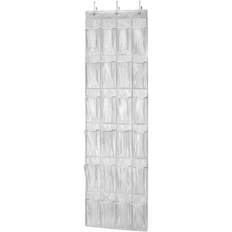 Halter Over the Door Hanging Shoe Organizer with 24 Pockets Closet & Storage - DailySale