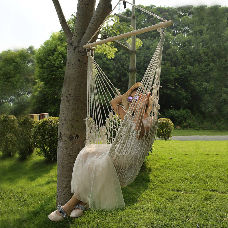 Hammock Chair Hanging Rope Seat Garden & Patio - DailySale