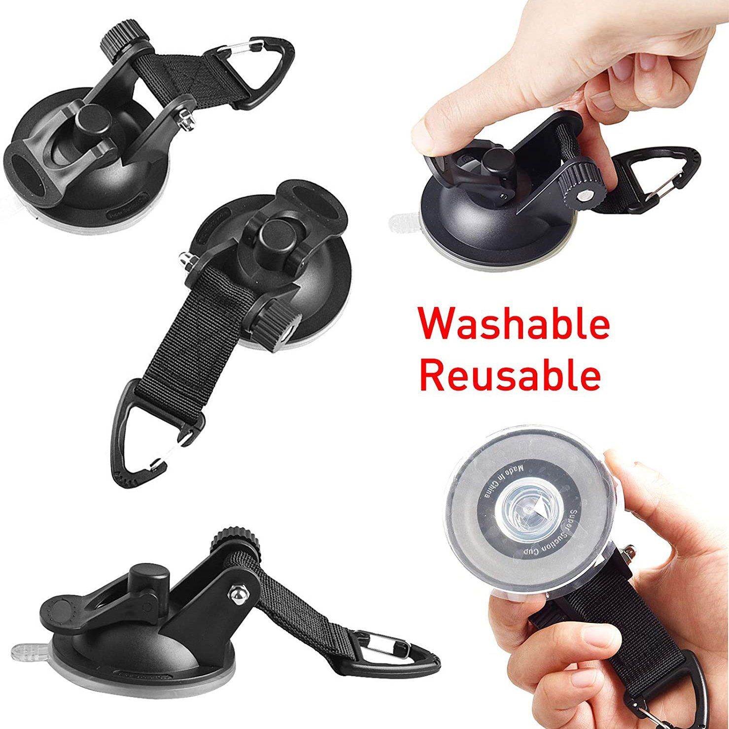 Hamnor Heavy Duty Car Camping Tie Down Suction Cups with Hooks Automotive - DailySale