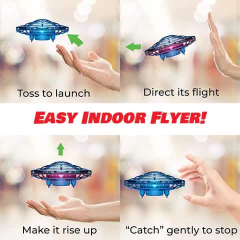 Hand Operated Flying Drone Scoot Hands Free Toys & Games - DailySale