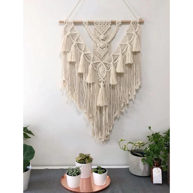 Hand Woven Lace Wall Hanging Bohemian Boho Art Decor Furniture & Decor - DailySale
