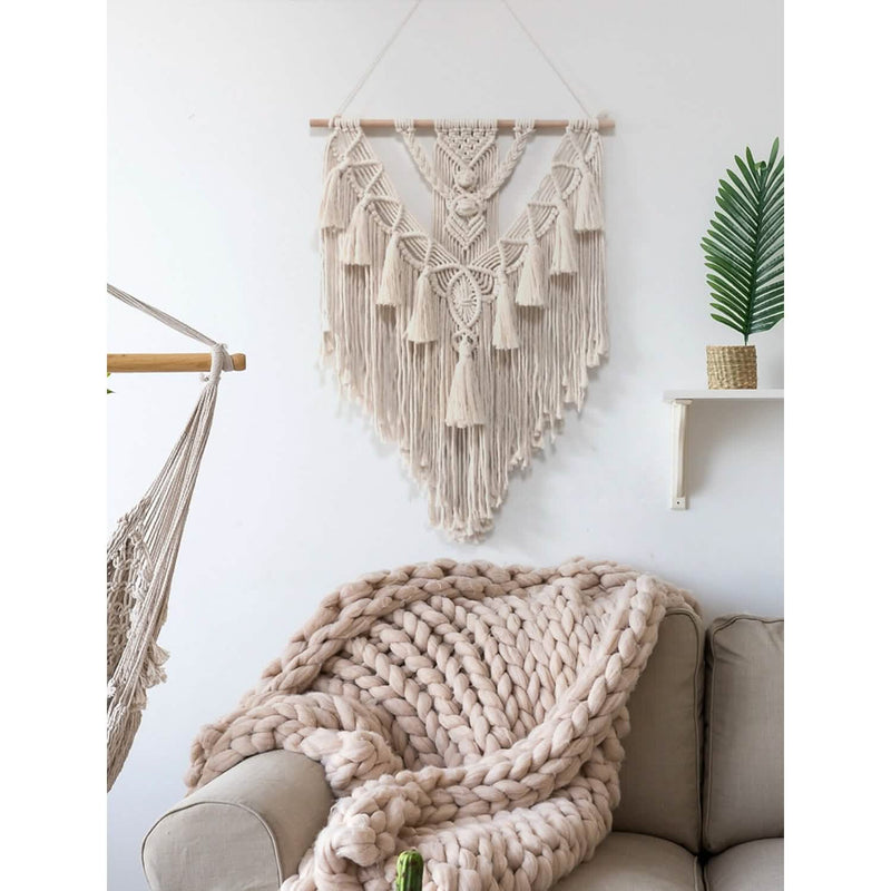 Hand Woven Lace Wall Hanging Bohemian Boho Art Decor Furniture & Decor - DailySale