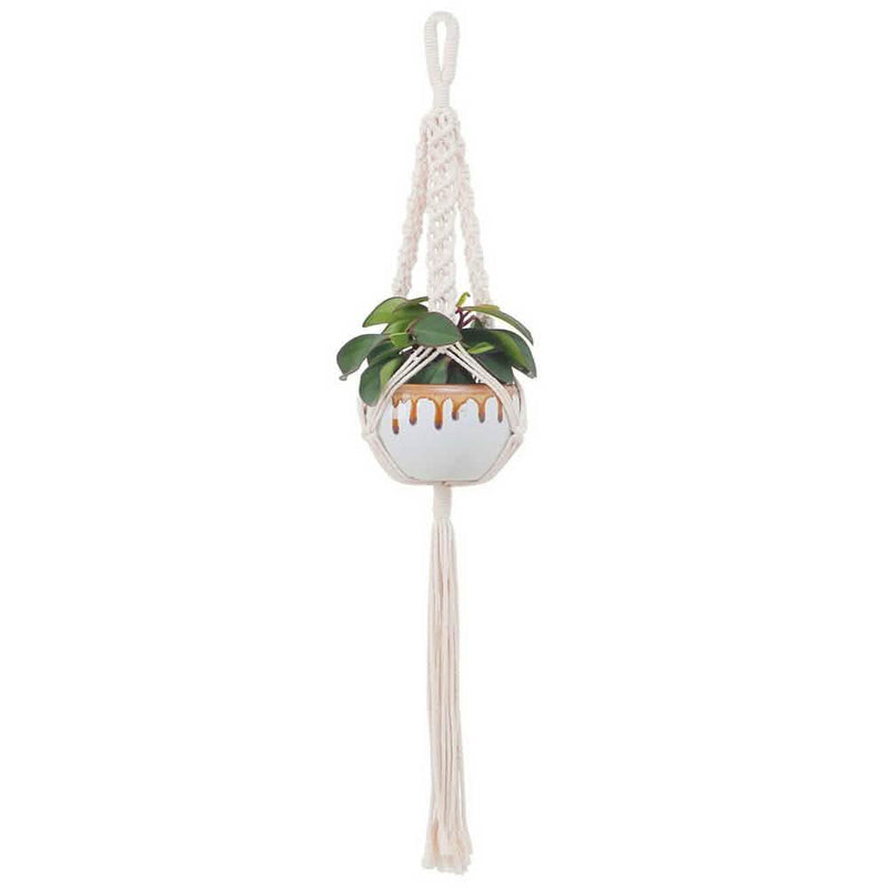Hand Woven Macrame Tapestry Plant Hanger Holder Furniture & Decor B - DailySale