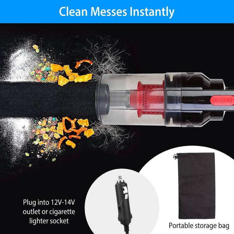 Handheld Car Vacuum Cleaner with Accessory Kit Automotive - DailySale