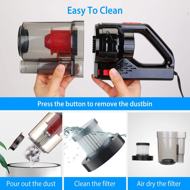Handheld Car Vacuum Cleaner with Accessory Kit Automotive - DailySale