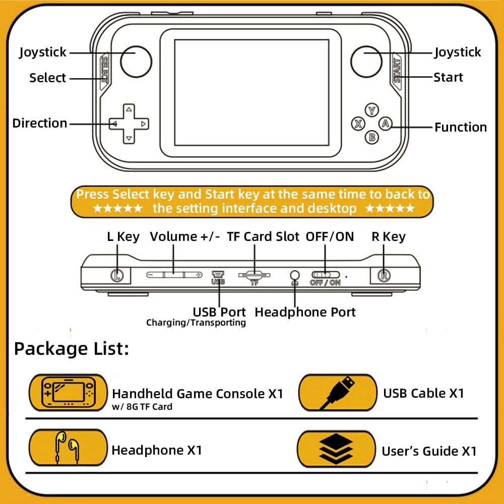 Handheld Game Console 3.5inch Mini Retro Gaming Player Toys & Games - DailySale