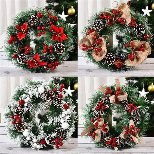Handmade Christmas Decorative Wreaths Holiday Decor & Apparel - DailySale
