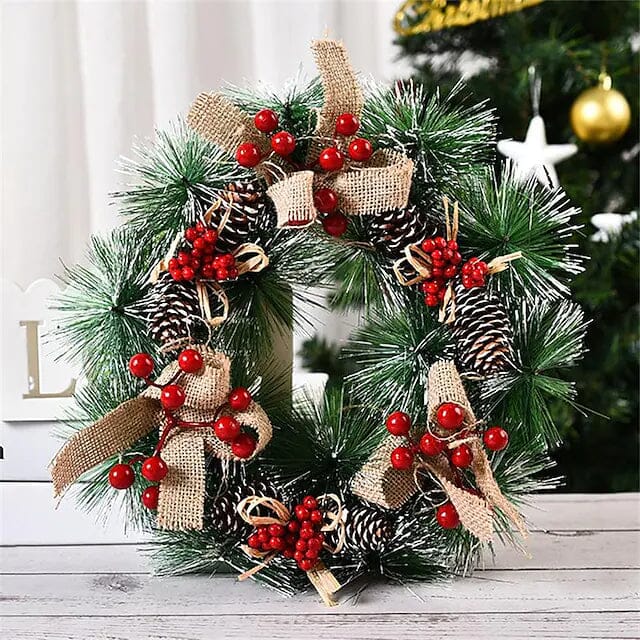 Handmade Christmas Decorative Wreaths Holiday Decor & Apparel Type 2 - DailySale