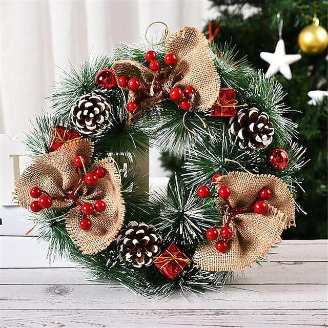 Handmade Christmas Decorative Wreaths Holiday Decor & Apparel Type 3 - DailySale