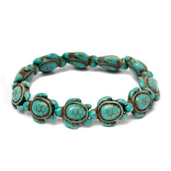 Handmade Hawaiian Turquoise Sea Turtles Bracelet Jewelry - DailySale