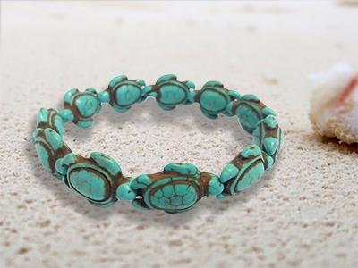 Handmade Hawaiian Turquoise Sea Turtles Bracelet Jewelry - DailySale