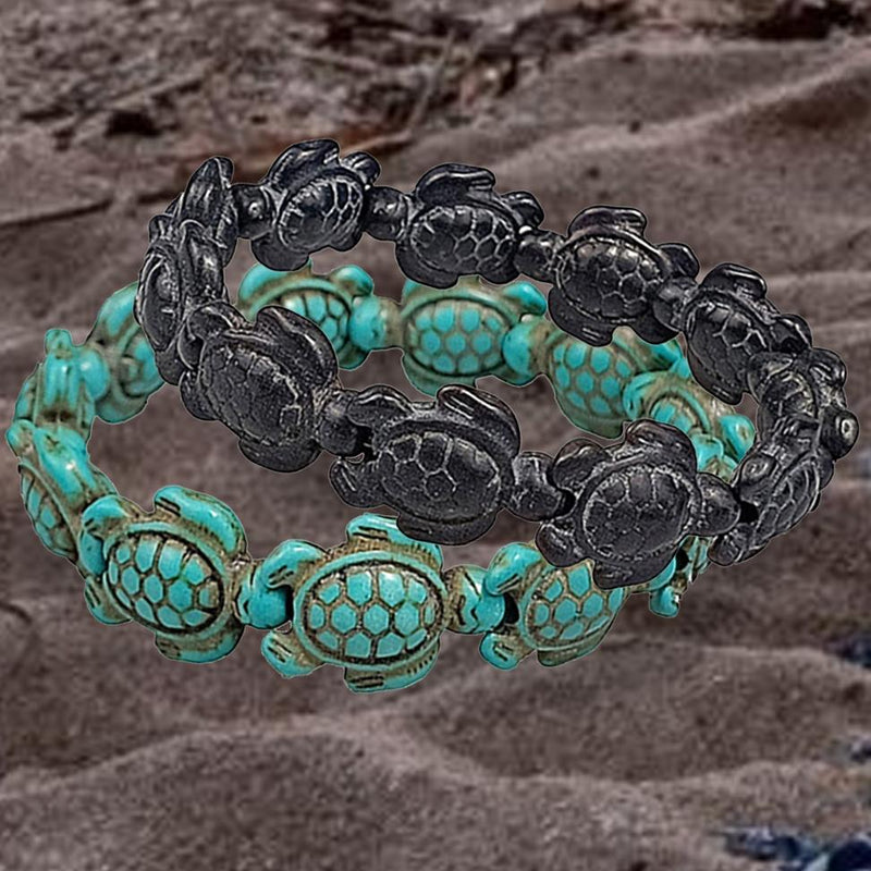Handmade Turquoise Hawaiian Sea Turtles Bracelet Jewelry - DailySale