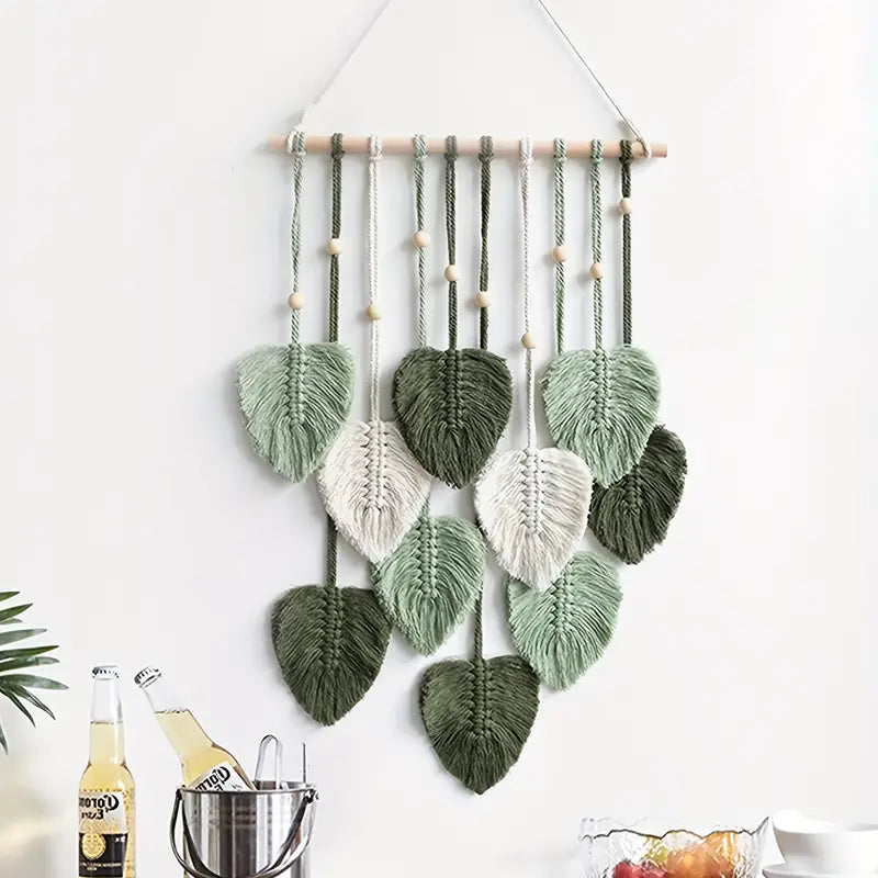 Handwoven Cotton Rope Leaf Tapestry Furniture & Decor - DailySale