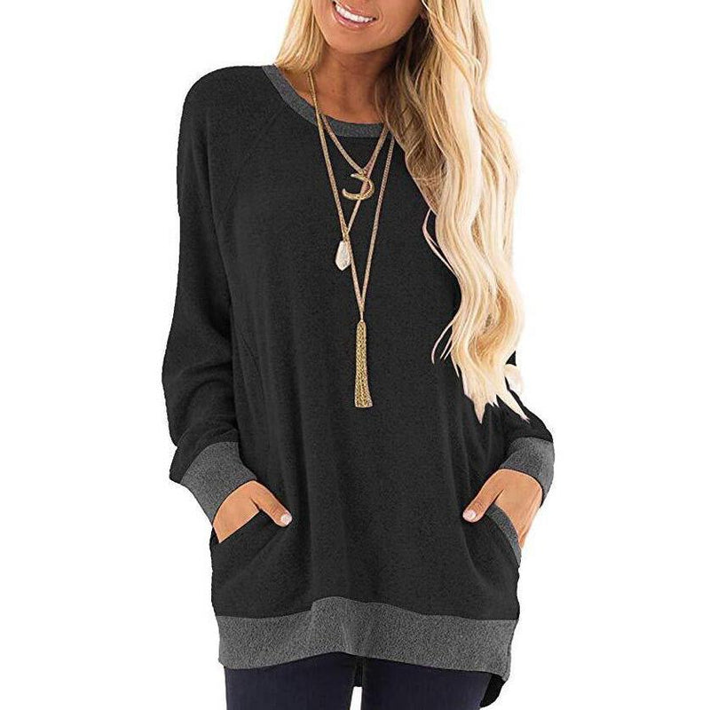 Haute Edition Women's Ultra Soft Long Sleeve Pullover Sweatshirt