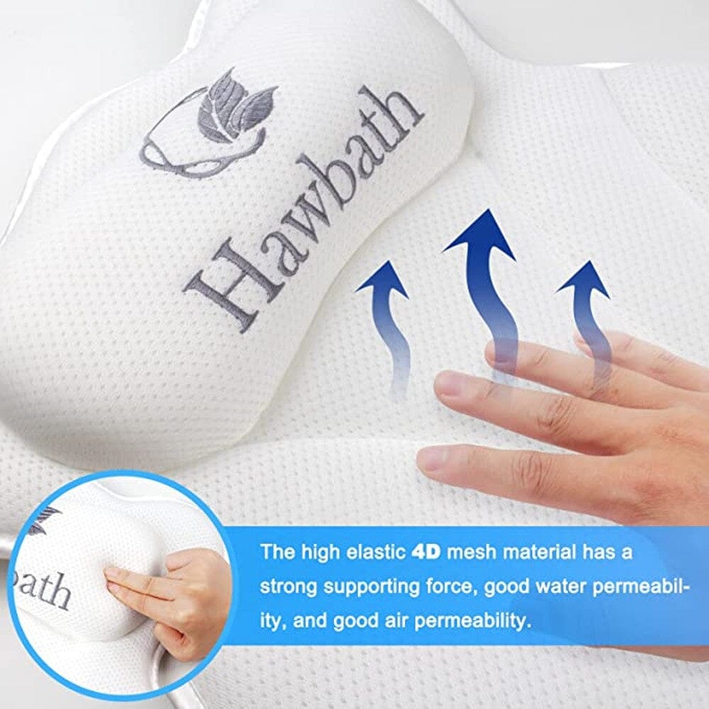 Hawbath Ultra-Soft Bath Pillow With 6 Suction Cups Bath - DailySale