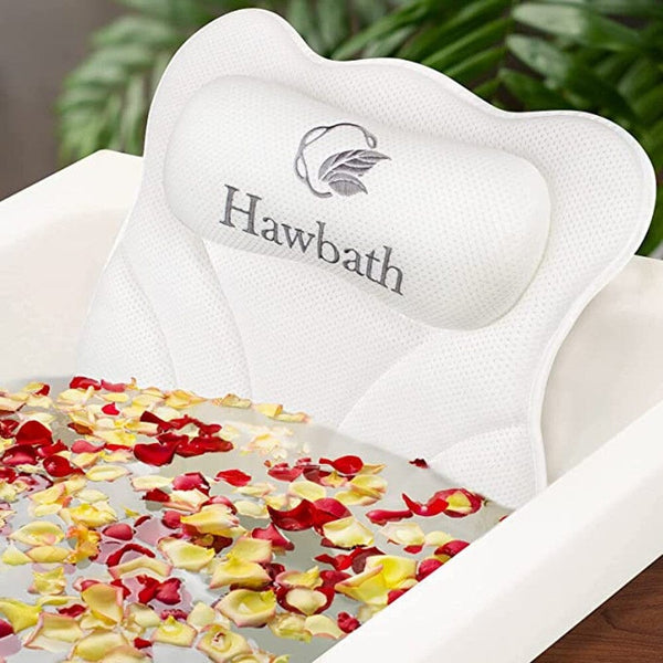 Hawbath Ultra-Soft Bath Pillow With 6 Suction Cups Bath - DailySale