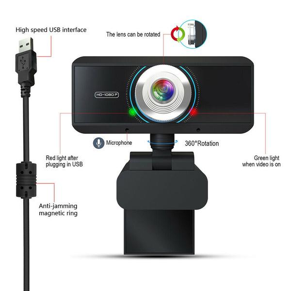 HD 1080P Desktop PC Video Calling Webcam with Microphone Computer Accessories - DailySale