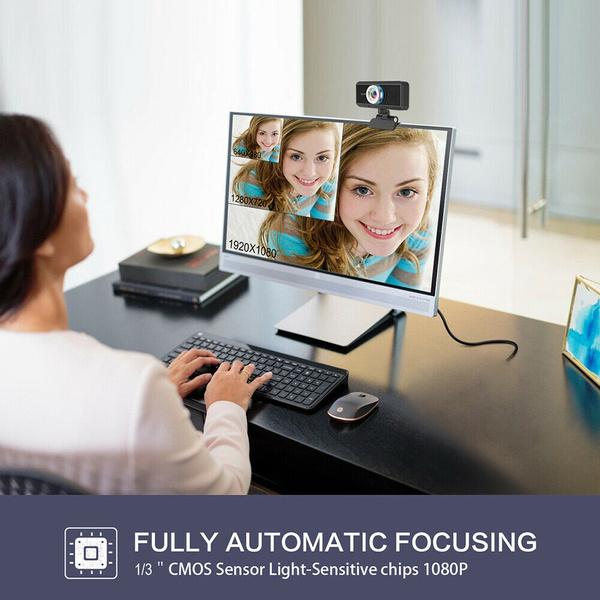 HD 1080P Desktop PC Video Calling Webcam with Microphone Computer Accessories - DailySale