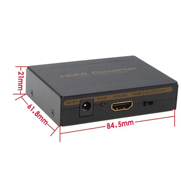 HDMI to HDMI + SPDIF + RCA L / R Audio Extractor - Converter Camera, TV & Video - DailySale